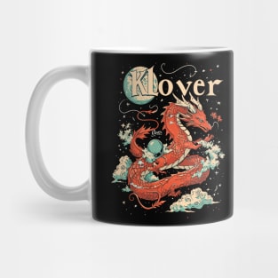 Retro Asian Red Dragon Mug